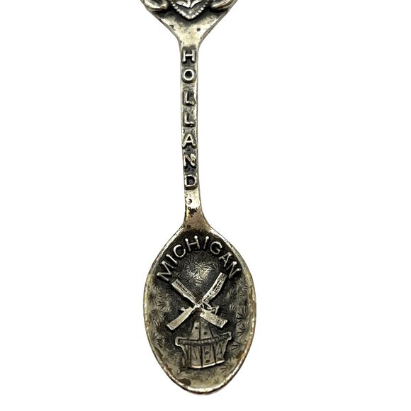 Vintage Gish Holland Michigan Collectible Souvenir Spoon W/ Windmill Design B163 - Picture 4 of 5